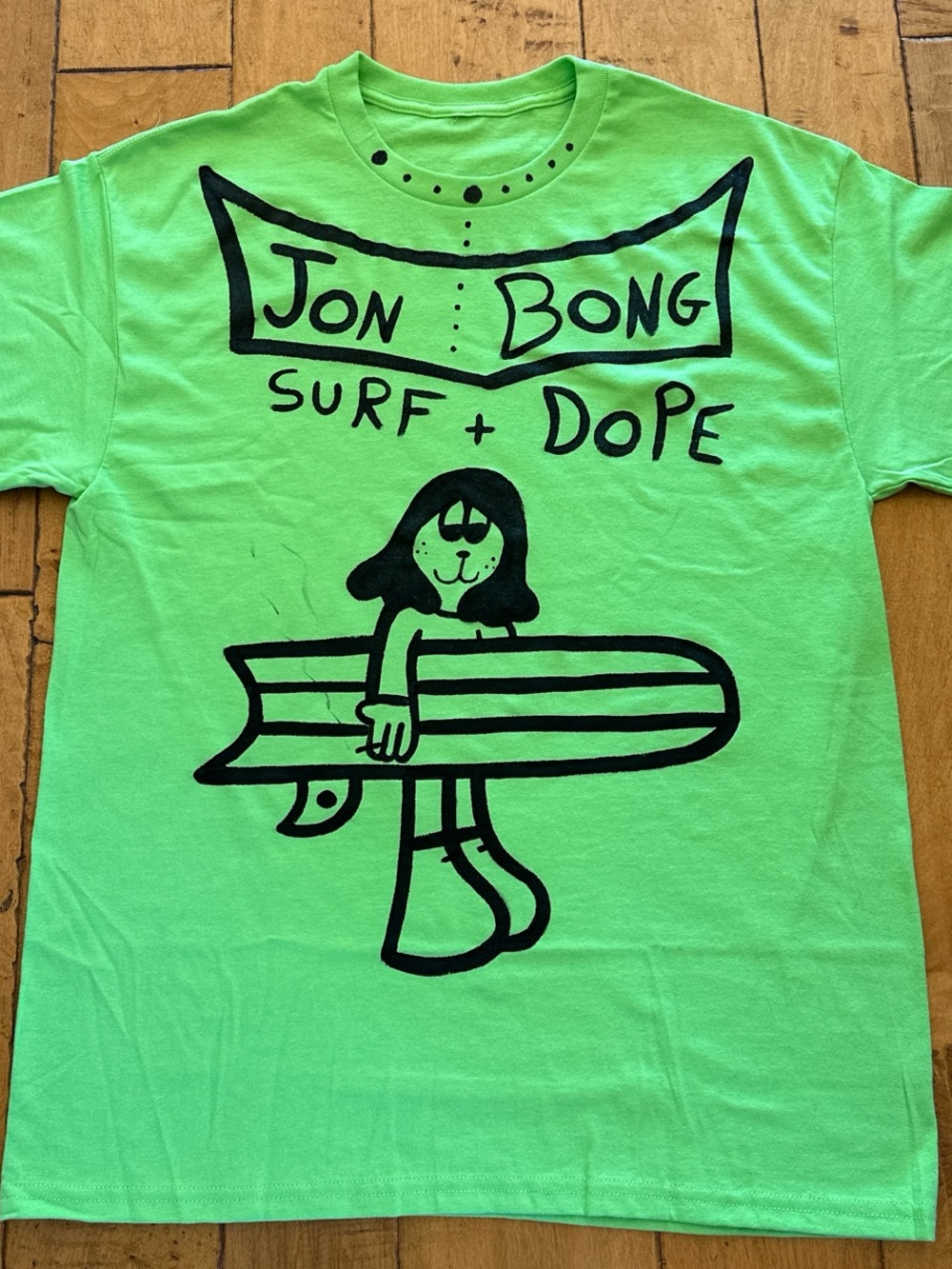 Japan Surf Graphic Tee - Neon Green